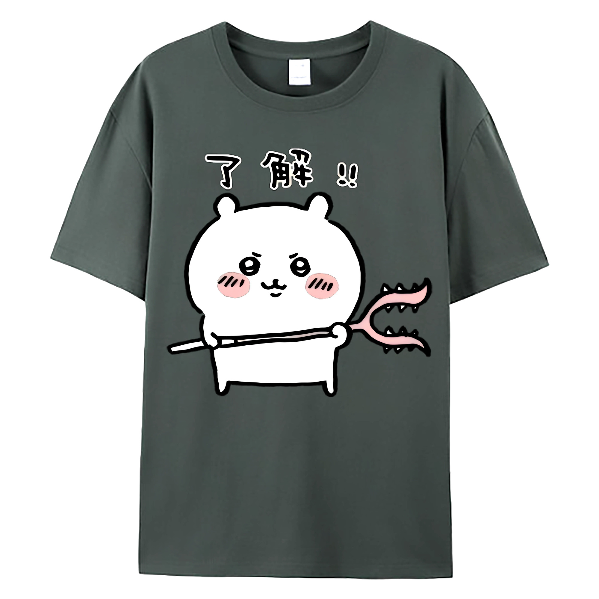 （画像用） ちいかわ ちいかわ Chii-kawa chiikawa 綿100％ メンズ半袖Tシャツ｜肌触りやわらか＆通気性